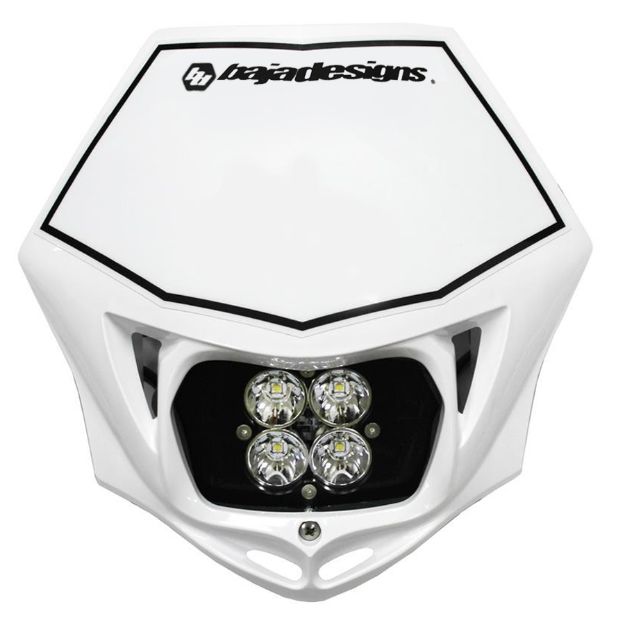 Picture of Baja Designs - 497001WT - Motorcycle Squadron Pro (D/C) Headlight Kit w/ Shell