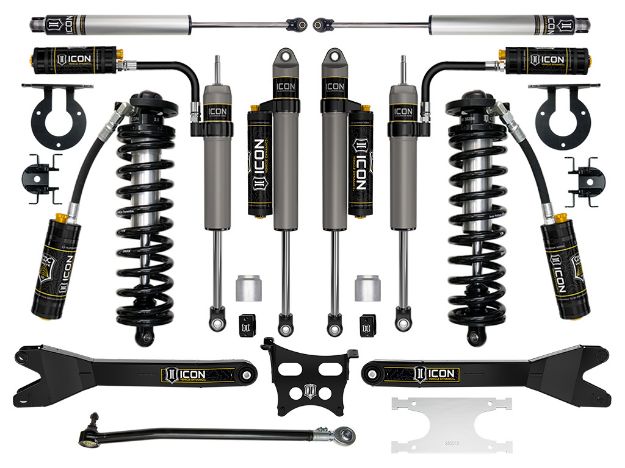 Picture of ICON 2023 Ford F-250/F-350 4WD, 2.5-3" Lift, Stage 5 Coilover Conversion System with Radius Arms