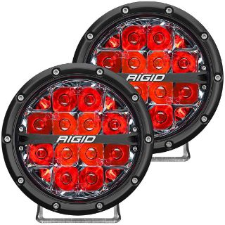 Picture of 360-SERIES 6" LED OE OFF-ROAD FOG LIGHT SPOT BEAM RED BACKLIGHT|PAIR