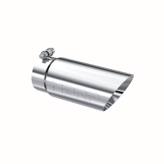 Picture of Exhaust Tip 4 Inch O.D. Dual Wall Angled 3 1/2 Inch Inlet 10 Inch Length T304 Stainless Steel MBRP
