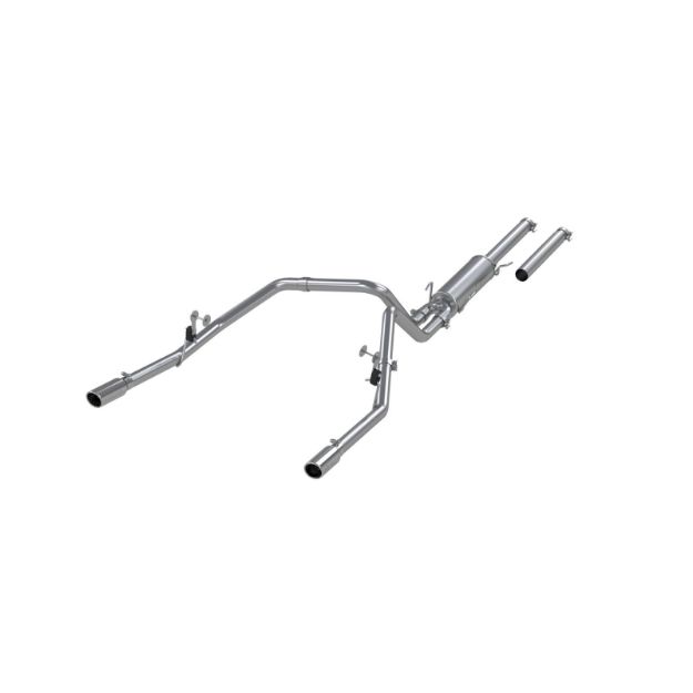 Picture of 3 Inch Cat Back Exhaust System 2.5 Inch Dual Split Rear For 04-05 Dodge Ram Hemi 1500 4.7L and 5.7L Standard Cab/Crew Cab/Short Bed Aluminized Steel MBRP
