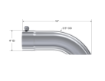 Picture of Exhaust Tail Pipe Tip 3.5 Inch O.D. Turn Down 3.5 Inch Inlet 12 Inch Length T304 Stainless Steel MBRP