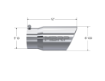 Picture of Exhaust Tail Pipe Tip 6 Inch O.D. Angled Rolled End 5 Inch Inlet 12 Inch Length T304 Stainless Steel MBRP