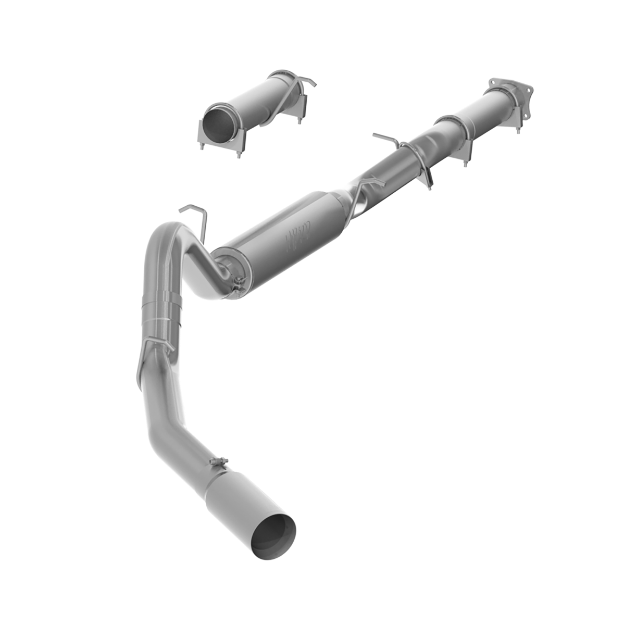 Picture of 4 Inch Cat Back Exhaust System For 01-05 Silverado/Sierra 2500/3500 Duramax Ext/Crew Cab Single Side Aluminized Steel MBRP