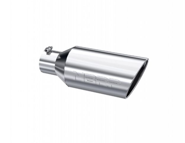 Picture of Exhaust Tail Pipe Tip 7 Inch O.D. Rolled End 4 Inch Inlet 18 Inch Length T304 Stainless Steel MBRP