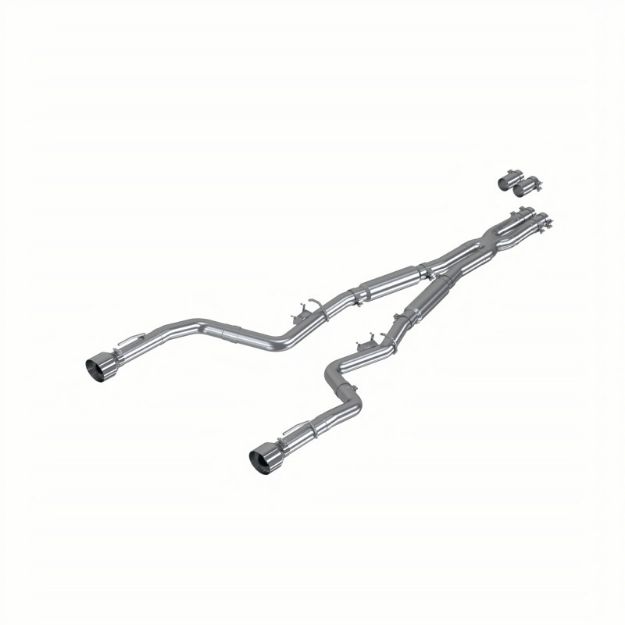 Picture of Aluminized Steel 3.0 Inch Cat-Back Dual Rear Street Profile with Dual Tips 15-23 Dodge Charger MBRP