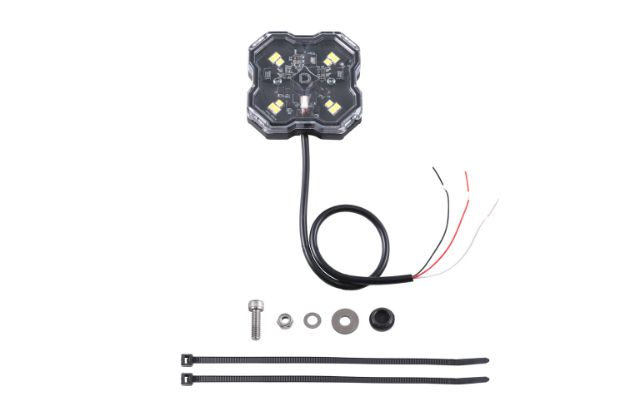 Picture of Stage Series Single-Color LED Rock Light White Clear Hookup (one) Diode Dynamics