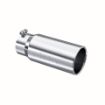Picture of Exhaust Tail Pipe Tip 5 Inch O.D. Rolled Straight 4 Inch Inlet 12 Inch Length T304 Stainless Steel MBRP