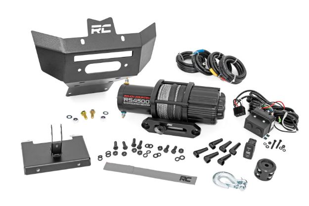 Picture of Winch Bumper 4500-Lb Winch Synthetic Rope 12-22 Can-Am Renegade 1000/Renegade 800R Rough Country