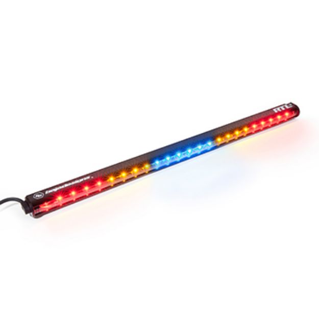 Picture of 30 Inch Light Bar Solid Amber, Blue Center, Flashing Amber RTL-B Baja Designs
