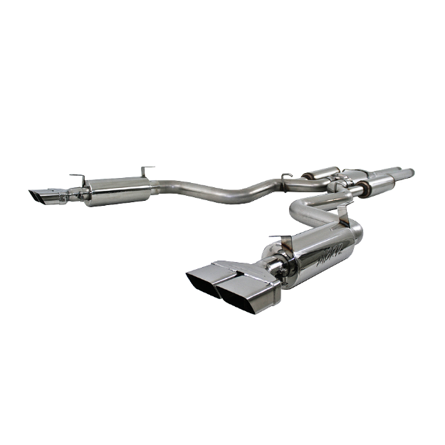 Picture of Cat Back Exhaust System Dual Split Rear T304 Stainless Steel Street Version For 08-14 Dodge Challenger SRT8, 6.1L Hemi MBRP