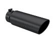 Picture of Exhaust Tip 6 Inch O.D. Angled Rolled End 5 Inch Inlet 18 Inch Length Black Finish MBRP