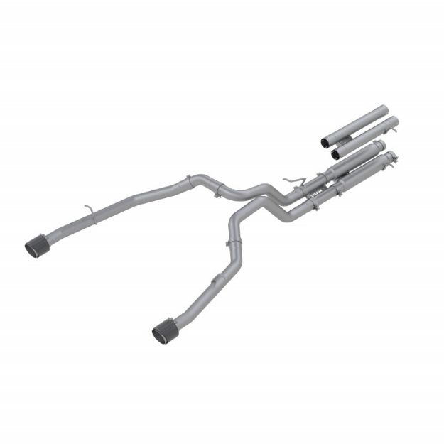 Picture of 2021-Up RAM TRX T304 Stainless Steel 3 Inch Cat-Back Dual Split Rear with Carbon Fiber Tips Race Version Exhaust System MBRP