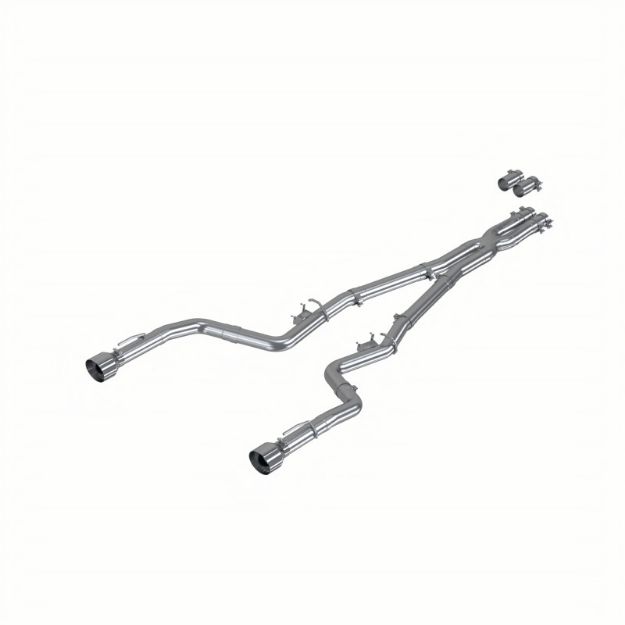 Picture of Aluminized Steel 3.0 Inch Cat-Back Dual Rear Race Profile with Dual Tips 15-22 Dodge Charger MBRP