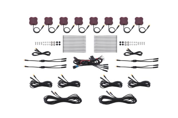 Picture of Stage Series Single-Color LED Rock Light Red M8 (8-pack) Diode Dynamics