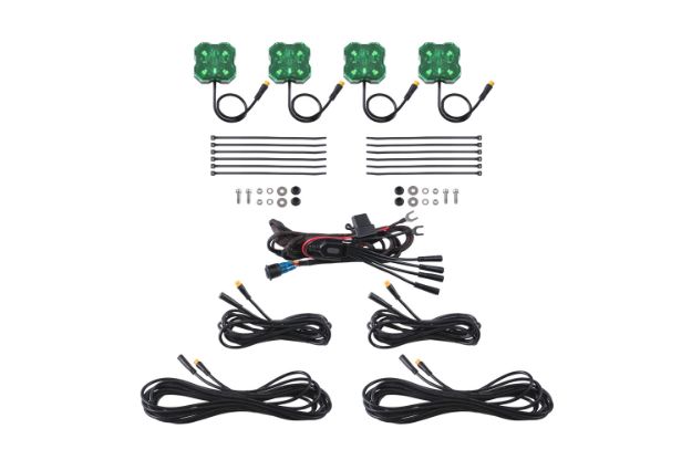 Picture of Stage Series Single-Color LED Rock Light Green M8 (4-pack) Diode Dynamics