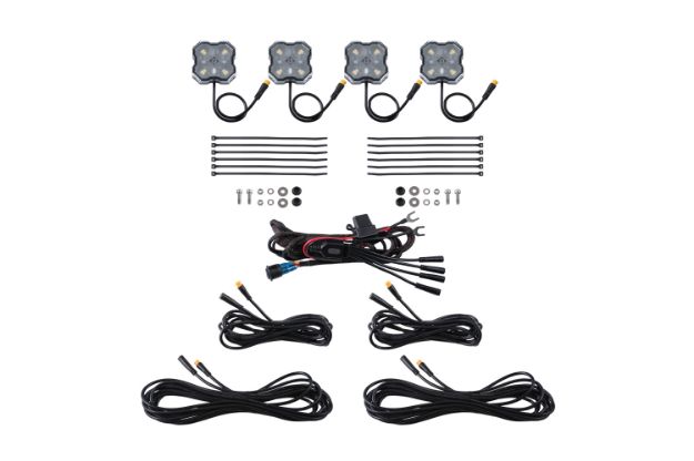 Picture of Stage Series Single-Color LED Rock Light White Diffused M8 (4-pack) Diode Dynamics
