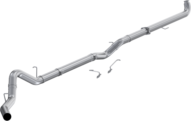 Picture of 2001-2004 Chevrolet/GMC Silverado/Sierra 2500/3500 6.6L EC/CC 4 Inch Downpipe-Back No Muffler Single Side Exit T409 Stainless Steel MBRP