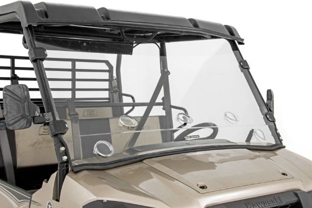 Picture of Vented Full Windshield Scratch Resistant 15-22 Kawasaki Mule Pro-FX Rough Country