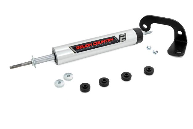 Picture of V2 Steering Stabilizer 8-lug Only 88-00 Chevy C2500/K2500 C3500/K3500 Truck Rough Country