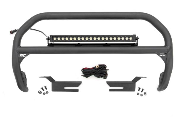 Picture of Nudge Bar 20 Inch Black Series DRL Single Row LED 21-22 Ford Bronco 4WD Rough Country