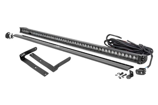 Picture of 50 Inch Single Row LED Light Kit Black Series White DRL Front-Facing 14-22 Kubota RTV-X900/RTV-X1100 Diesel Rough Country