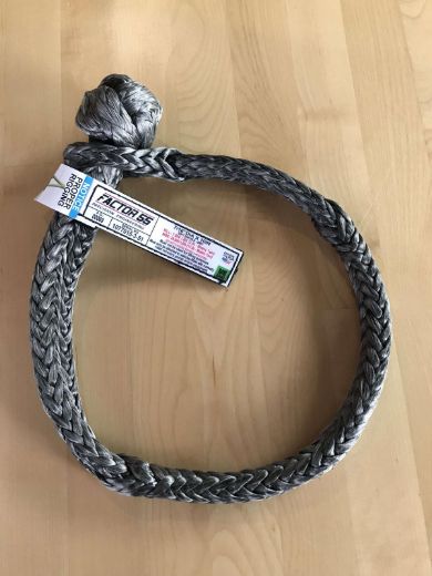 Picture of 10 Inch Soft Shackle 7/16 Diameter Standard Duty Gray Factor 55