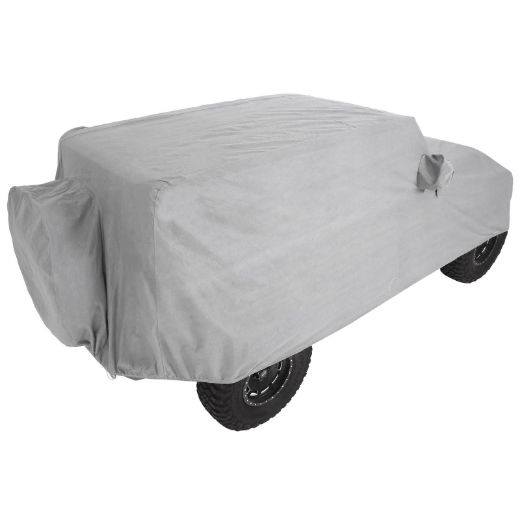 Picture of JL Wrangler Full Climate Jeep Cover w/Storage Bag-Lock-Cable 2018-Present Wrangler JL 4-Door Gray Smittybilt
