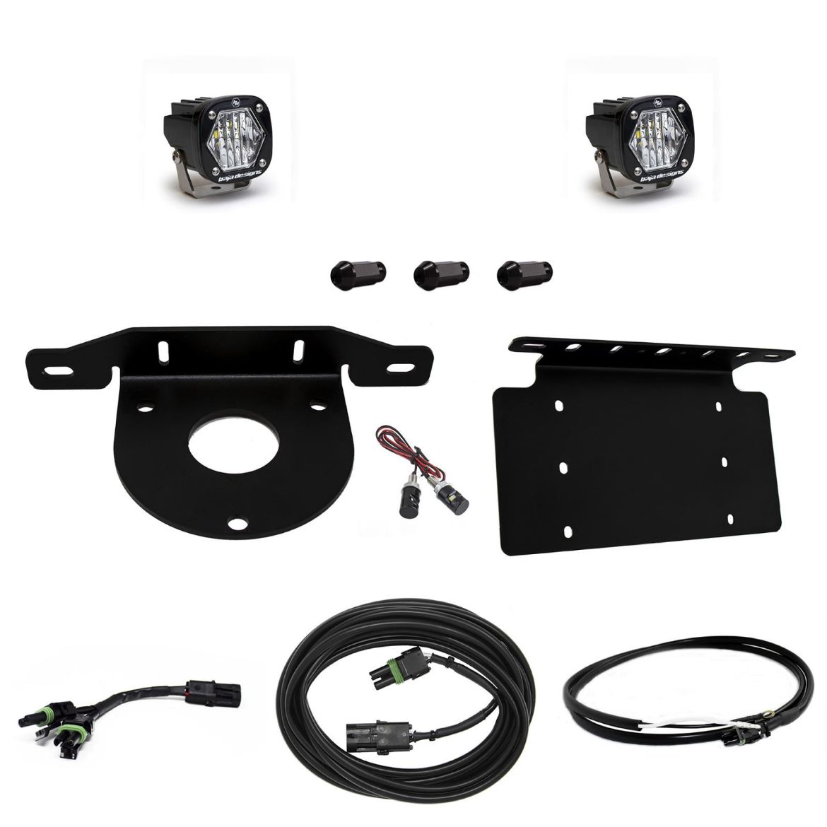 Picture of Ford Bronco Dual S1 W/C Reverse Kit w/Lic Plate w/Upfitter Baja Designs