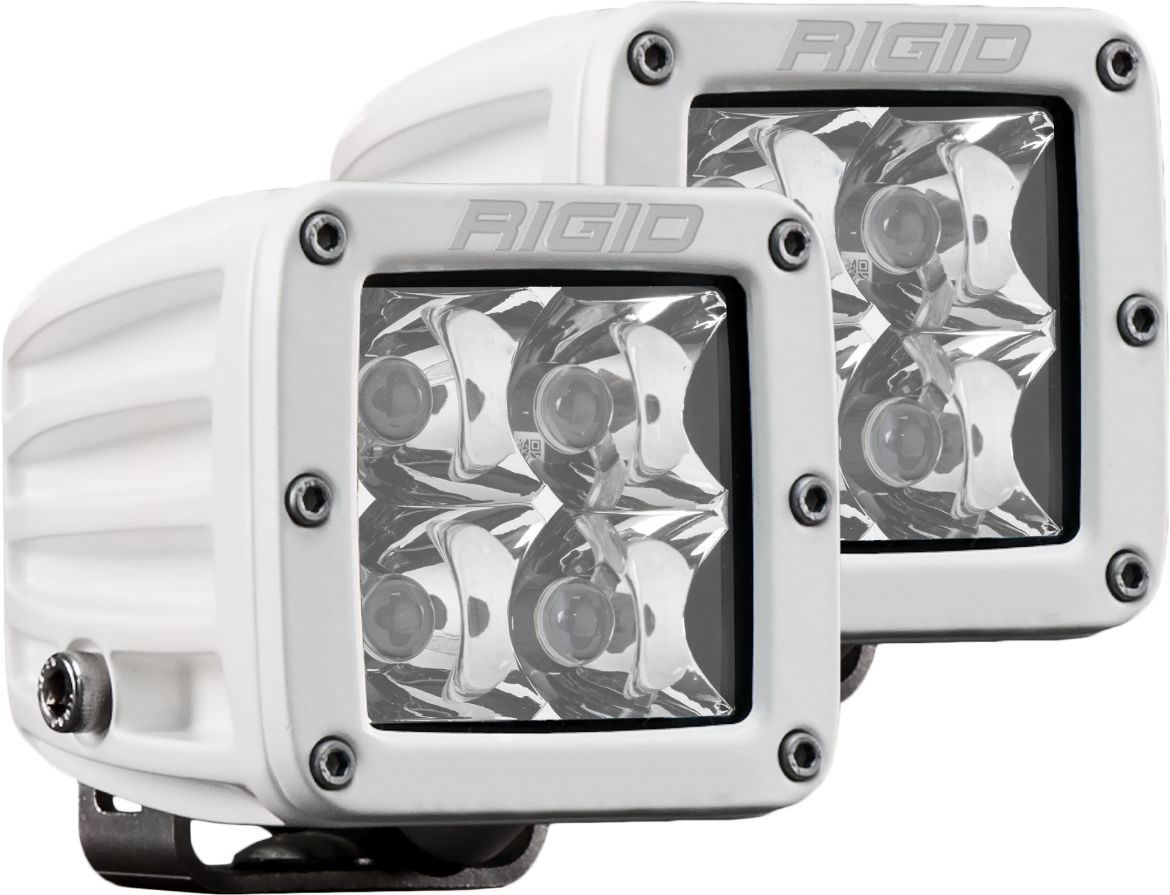 Picture of Hybrid Spot Surface Mount White Housing Pair D-Series Pro RIGID Industries