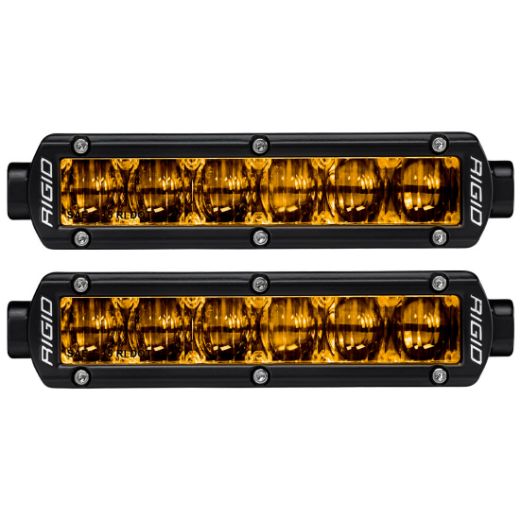 Picture of SAE J583 Compliant Selective Yellow Fog Light Pair Sr-Series Pro 6 Inch Street Legal Surface Mount Rigid Industries