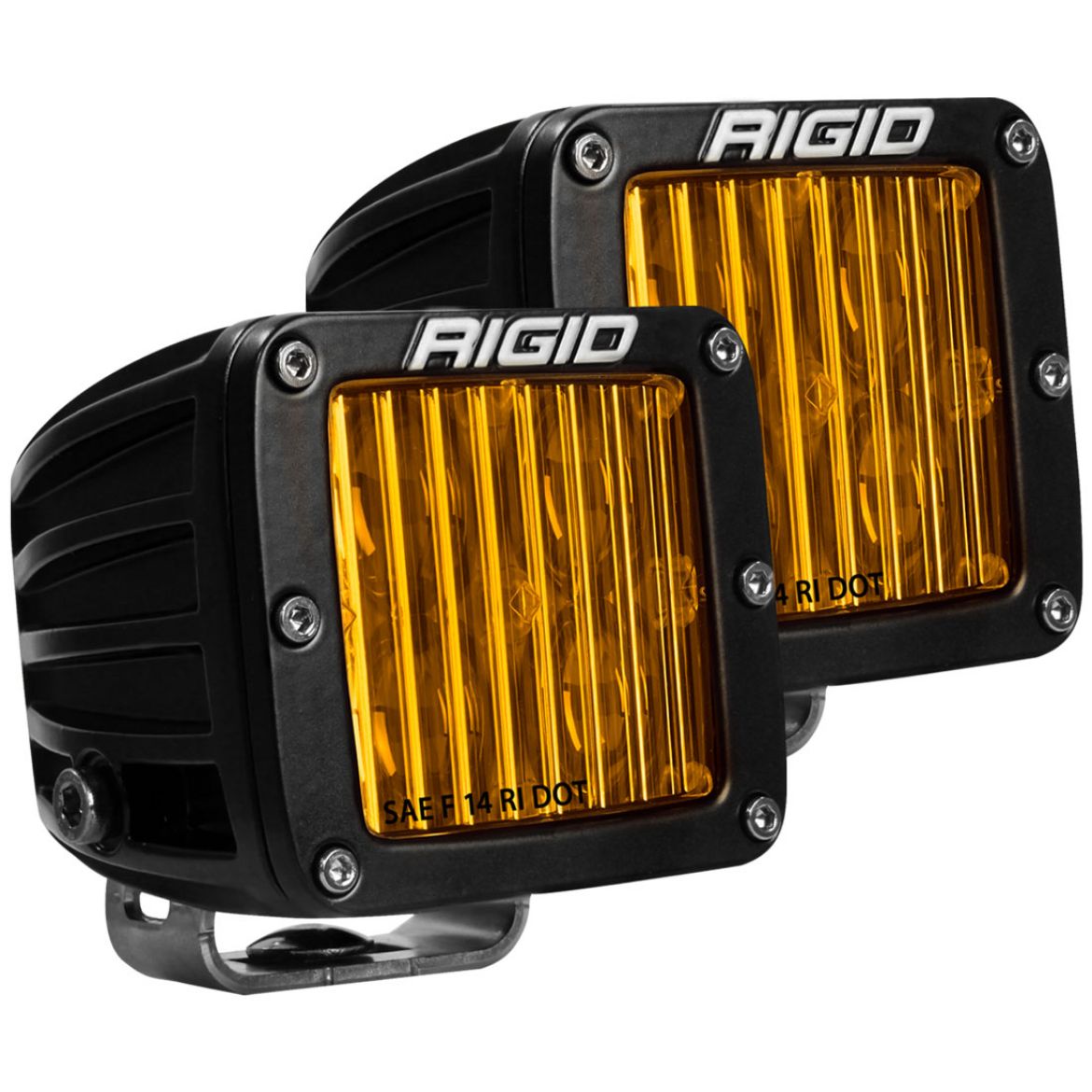 Picture of SAE J583 Compliant Selective Yellow Fog Light Pair D-Series Pro Street Legal Surface Mount Rigid Industries