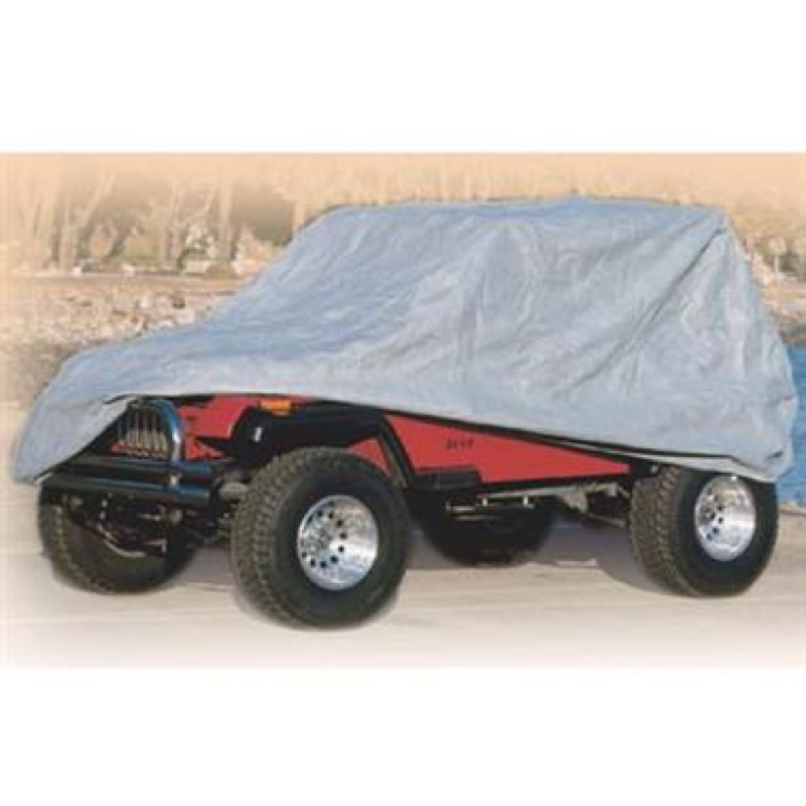 Picture of Complete Car Cover 07-Present Wrangler And Rubicon Gray W/Storage Bag Smittybilt