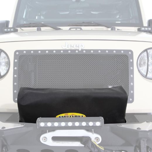 Picture of Winch Cover 8K and Higher Winches Smittybilt Logo Black