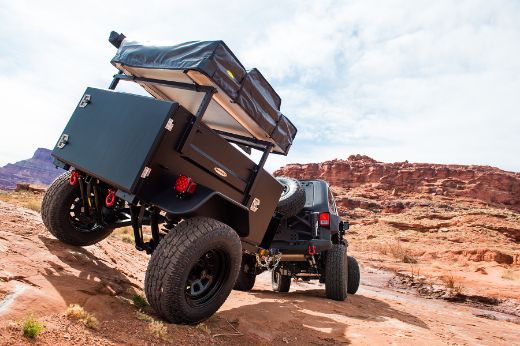 Picture of Scout Trailer Kit for Off Grid Overlanding w/ Wheels and Tires Black Smittybilt