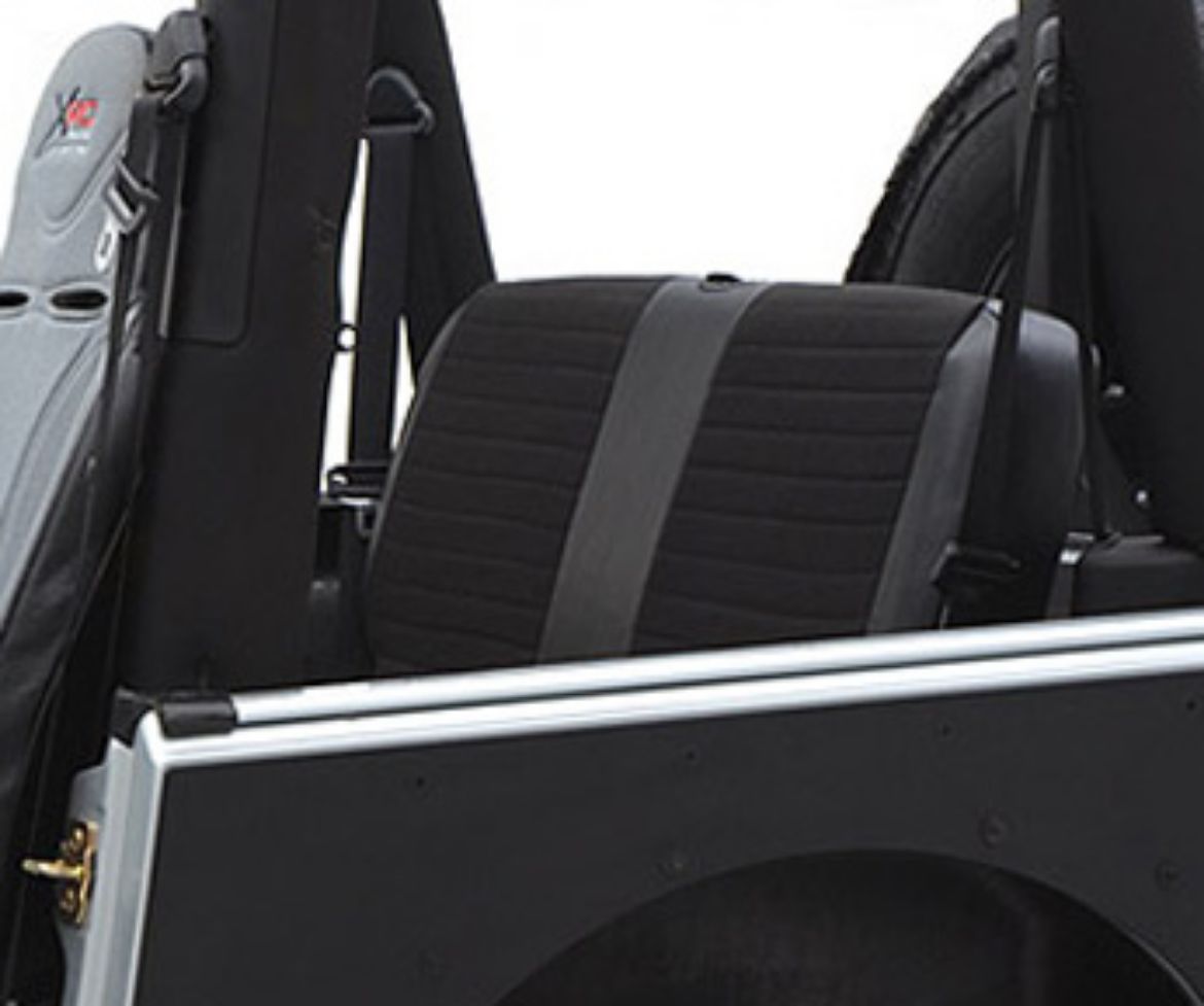 Picture of XRC Seat Cover Rear 07 and 13-18 Wrangler JK Unlimited 4 Door Black/Black Center Smittybilt