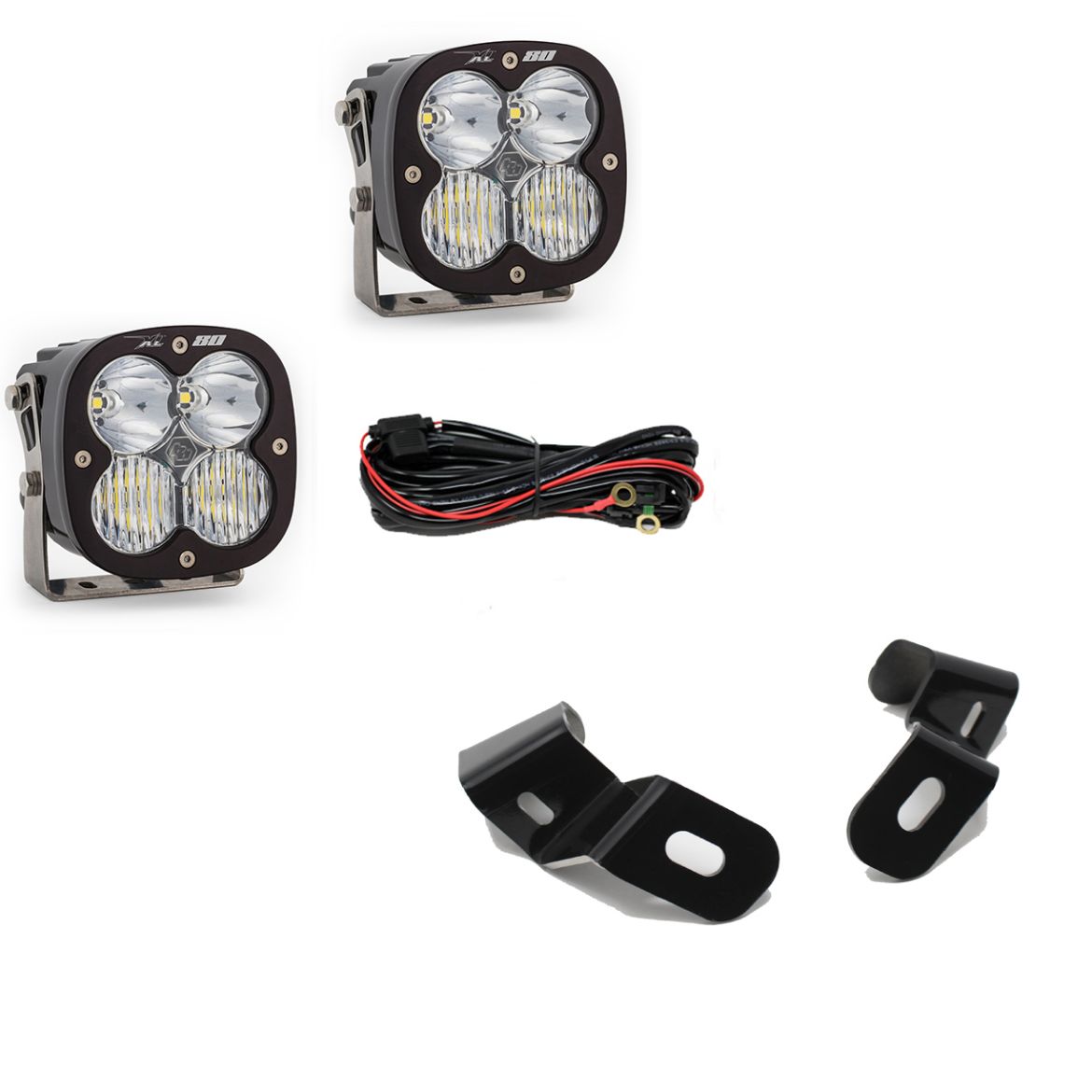 Picture of Dodge Ram LED Light Pods For Ram 2500/3500 19-On A-Pillar Kits XL 80 Driving Combo Baja Designs