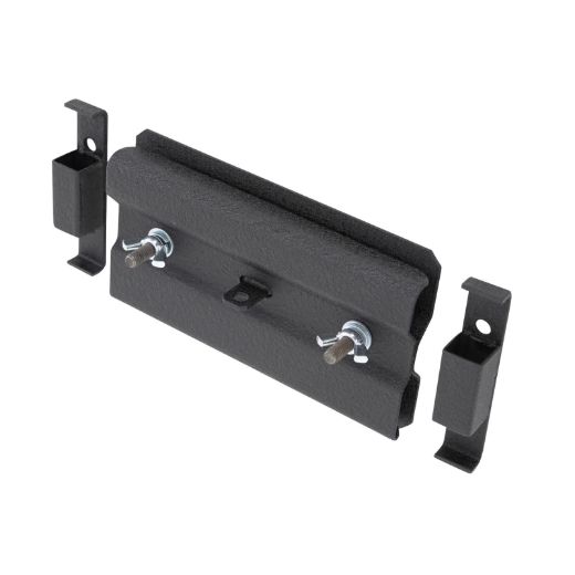 Picture of Axe And Shovel Mount w/Adapter Brackets For Roof Racks Accepts Padlock Black Smittybilt