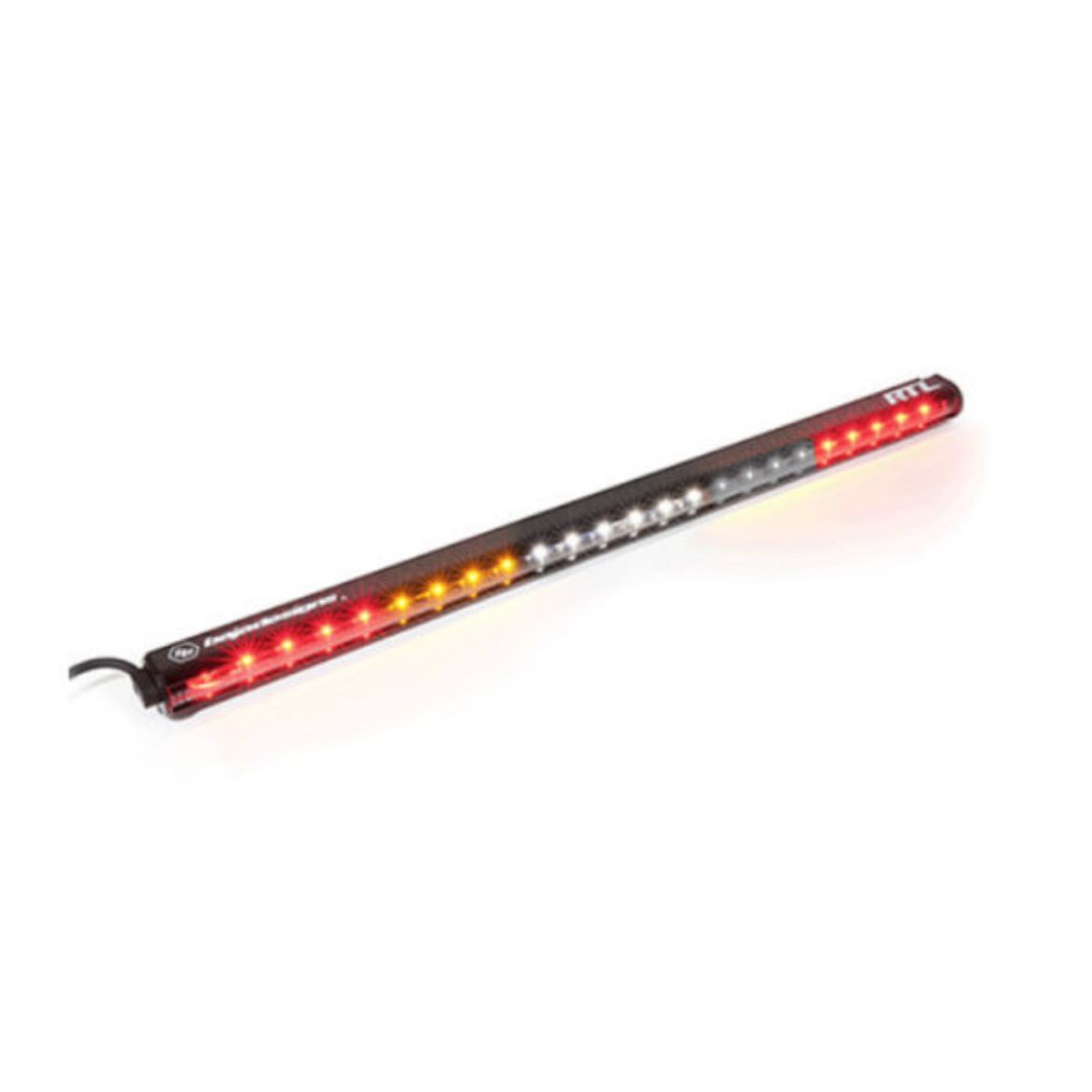 Picture of 30 Inch Light Bar RTL-W Solid Amber, White Center, Flashing Amber Baja Designs