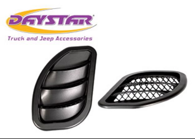 Picture of 07-17 Jeep Wrangler JK Hood Side Vent Kit Right and Left Black Pair Daystar