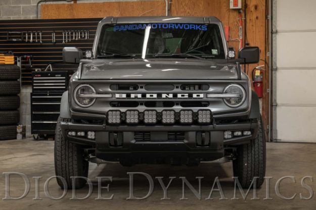 Picture of Bronco SS5 6-Pod CrossLink Grille Lightbar Kit Sport Yellow Combo Diode Dynamics