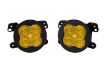Picture of SS3 LED Fog Light Kit for 2014-2017 Jeep Cherokee Yellow SAE Fog Pro w/ Backlight Type M Bracket Kit Diode Dynamics