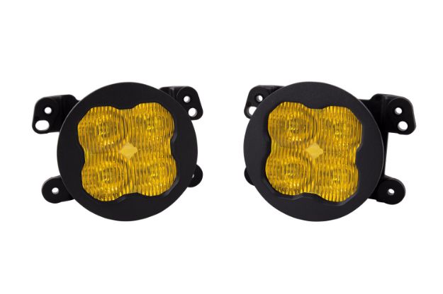 Picture of SS3 LED Fog Light Kit for 2011-2014 Dodge Charger Yellow SAE Fog Sport w/ Backlight Type M Bracket Kit Diode Dynamics