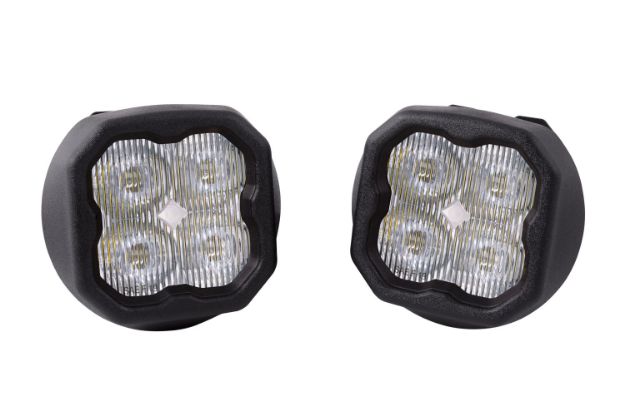 Picture of SS3 LED Fog Light Kit for 2015-2019 GMC Sierra 2500/3500 White SAE Fog Pro w/ Backlight Diode Dynamics