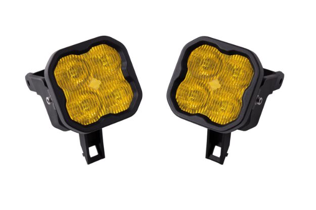 Picture of SS3 LED Fog Light Kit for 1999-2010 Ford Super Duty F-250/F-350 Yellow SAE Fog Pro w/ Backlight Diode Dynamics