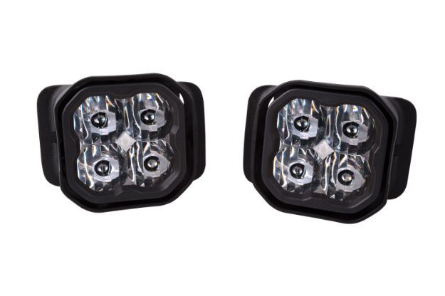 Picture of SS3 LED Fog Light Kit for 2017-2021 Ford Super Duty White SAE/DOT Driving Pro w/ Backlight Diode Dynamics