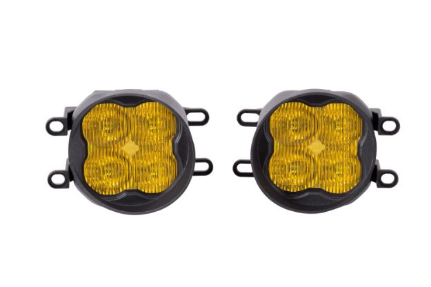Picture of SS3 LED Fog Light Kit for 2016-2021 Toyota Tacoma Yellow SAE Fog Max w/ Backlight Diode Dynamics