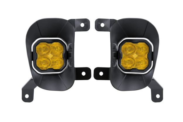 Picture of SS3 LED Fog Light Kit for 2019-2021 Ram 1500 Classic Yellow SAE Fog Max w/ Backlight Diode Dynamics