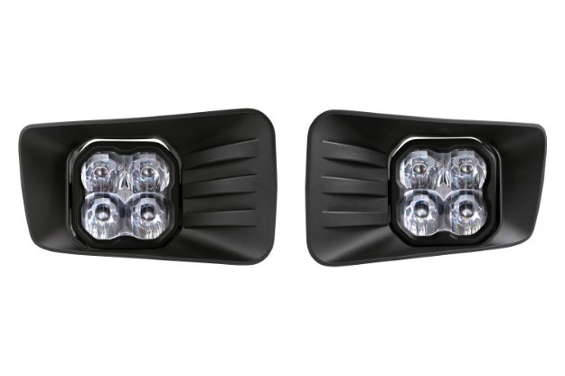 Picture of SS3 LED Fog Light Kit for 2007-2014 Chevrolet Silverado 2500/3500 HD, White SAE/DOT Driving Pro with Backlight Diode Dynamics