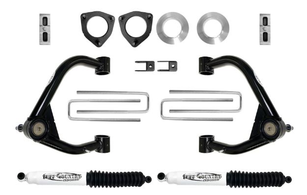 Picture of 2019-2022 Chevy 1500 4WD 4 Inch Lift Kit w/ Upper Control Arms and Shocks Tuff Country